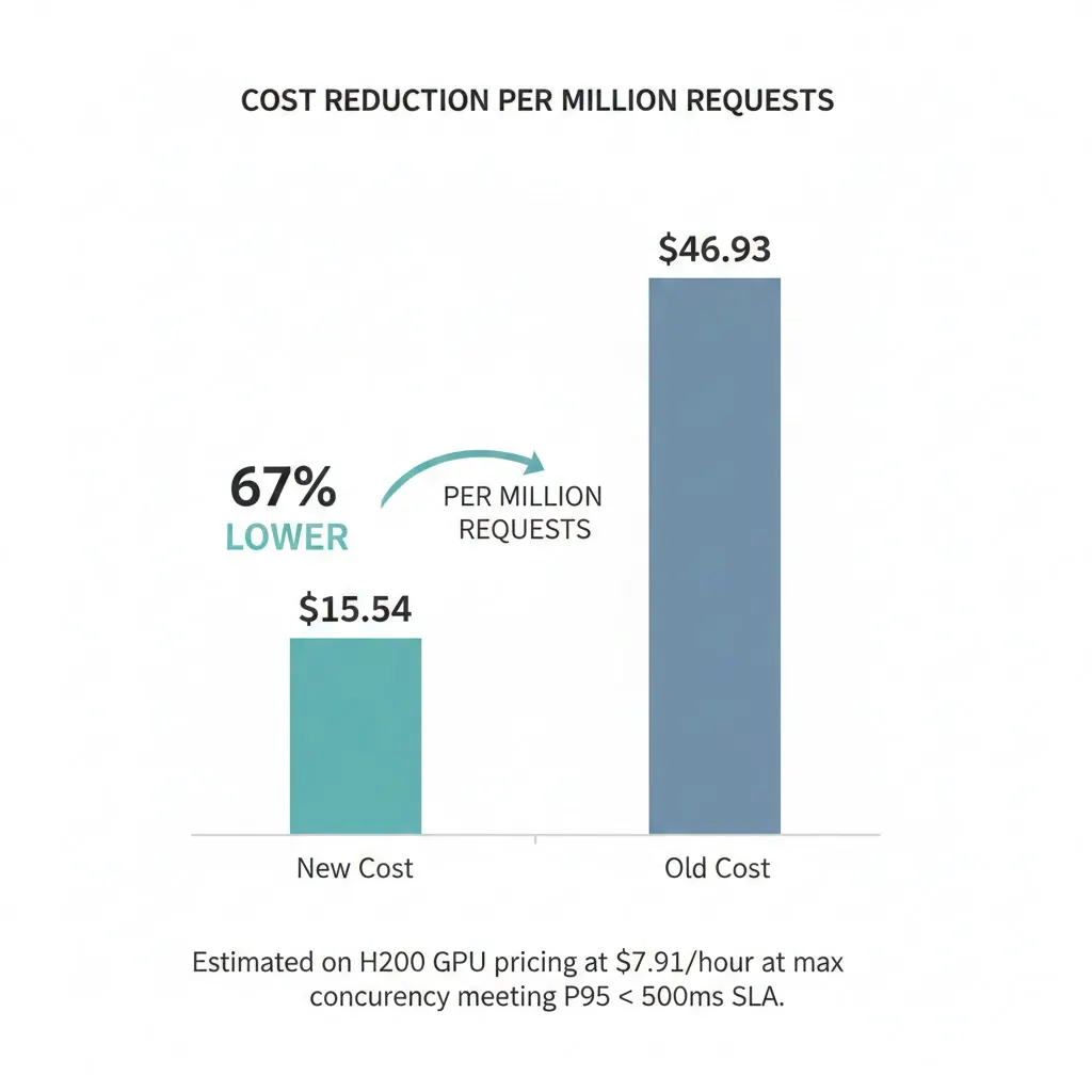 PremAI cost comparison showing 67% lower cost per million requests